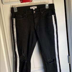 Mens black ripped jeans
